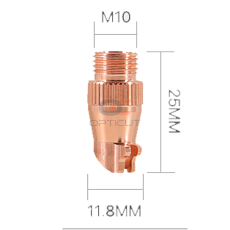 Сопло для лазерной сварки L= 25 мм М10х1 с подачей проволоки